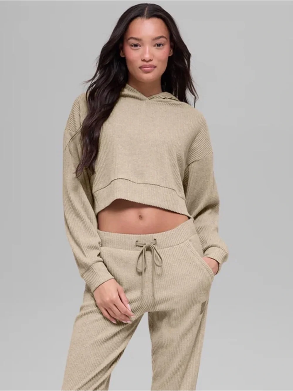Alo - Muse Hoddie in Gravel Heather